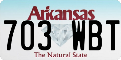 AR license plate 703WBT