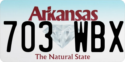 AR license plate 703WBX