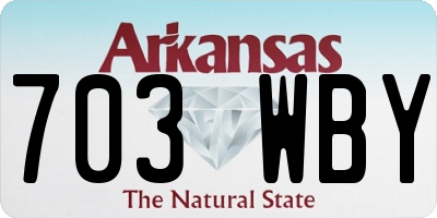 AR license plate 703WBY