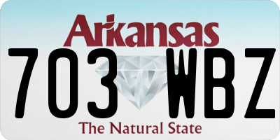 AR license plate 703WBZ