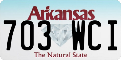 AR license plate 703WCI