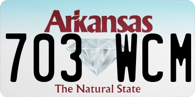AR license plate 703WCM