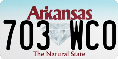 AR license plate 703WCO