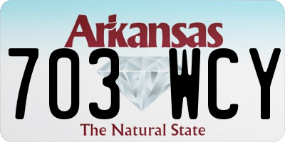 AR license plate 703WCY