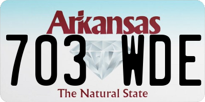 AR license plate 703WDE