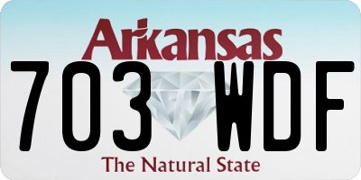 AR license plate 703WDF