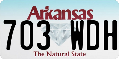 AR license plate 703WDH