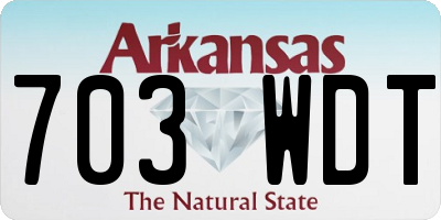 AR license plate 703WDT
