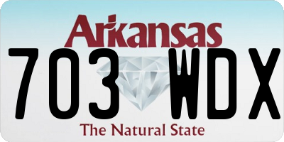 AR license plate 703WDX