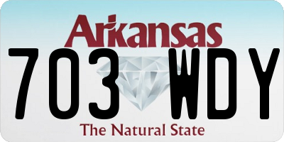 AR license plate 703WDY