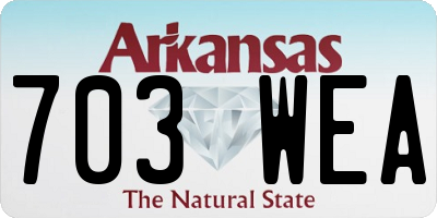 AR license plate 703WEA