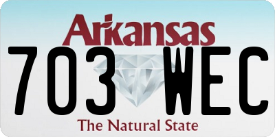 AR license plate 703WEC