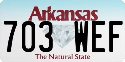 AR license plate 703WEF