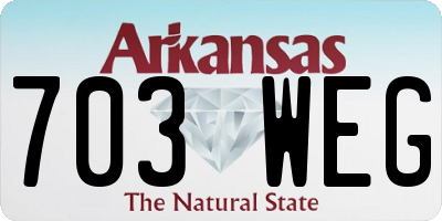 AR license plate 703WEG