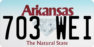 AR license plate 703WEI