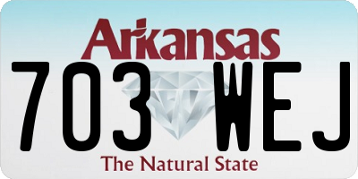 AR license plate 703WEJ