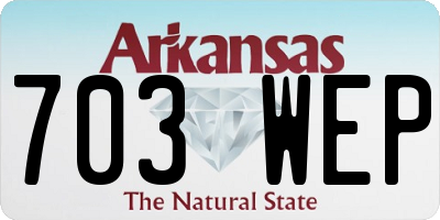 AR license plate 703WEP