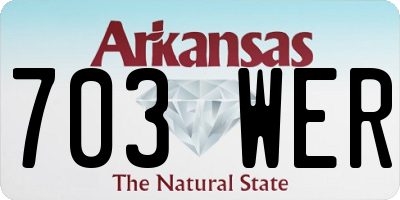 AR license plate 703WER