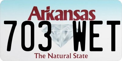 AR license plate 703WET