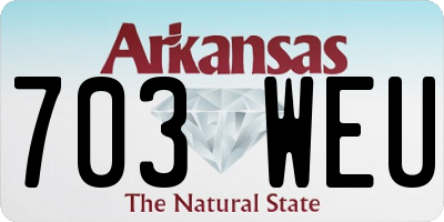 AR license plate 703WEU