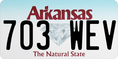 AR license plate 703WEV