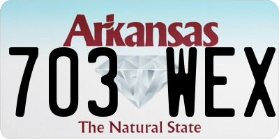 AR license plate 703WEX