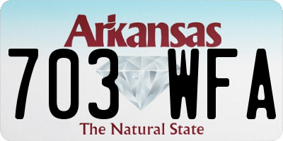 AR license plate 703WFA