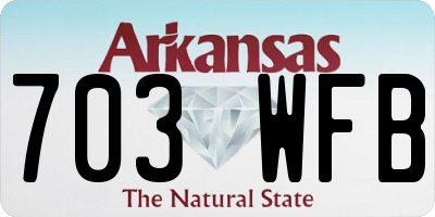 AR license plate 703WFB