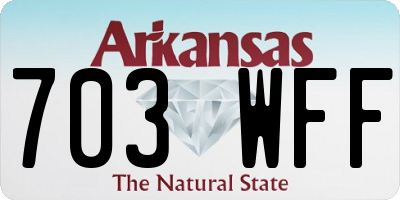 AR license plate 703WFF