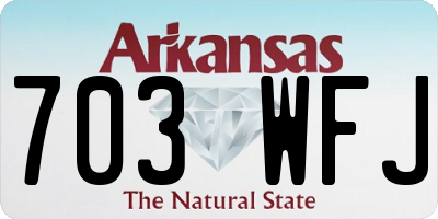AR license plate 703WFJ