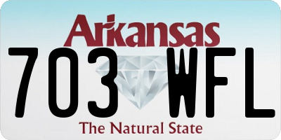 AR license plate 703WFL