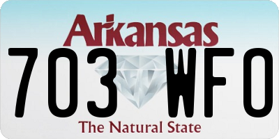AR license plate 703WFO