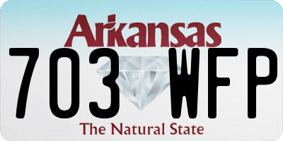 AR license plate 703WFP