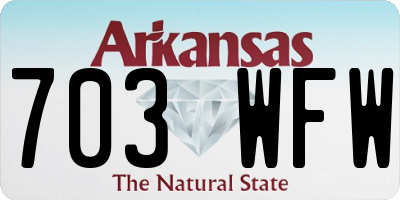 AR license plate 703WFW