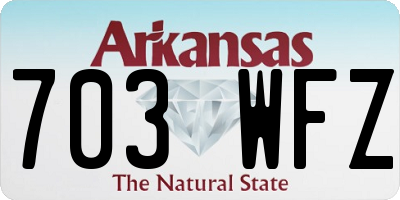 AR license plate 703WFZ