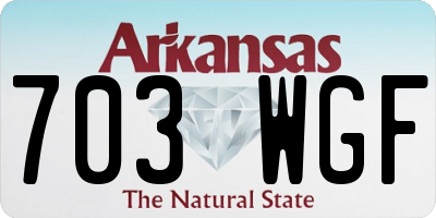 AR license plate 703WGF