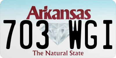 AR license plate 703WGI