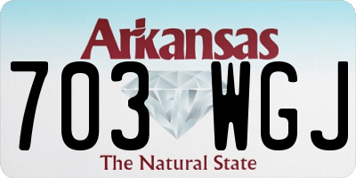 AR license plate 703WGJ