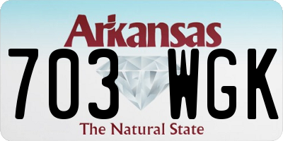 AR license plate 703WGK