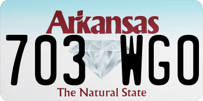 AR license plate 703WGO