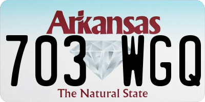 AR license plate 703WGQ