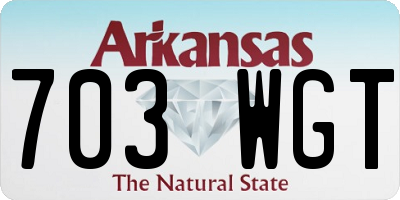 AR license plate 703WGT