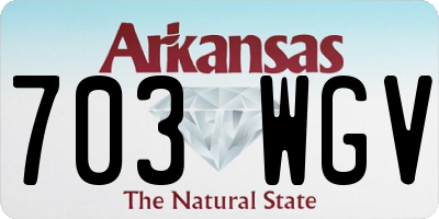 AR license plate 703WGV