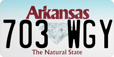 AR license plate 703WGY
