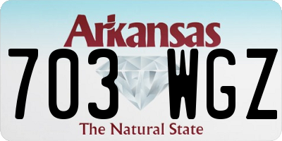 AR license plate 703WGZ