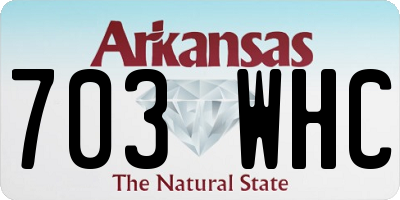 AR license plate 703WHC