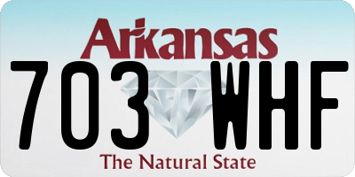 AR license plate 703WHF