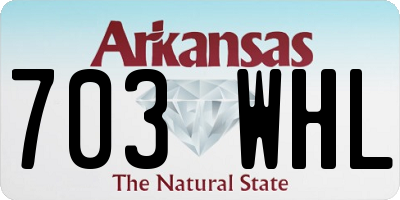 AR license plate 703WHL