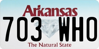 AR license plate 703WHO