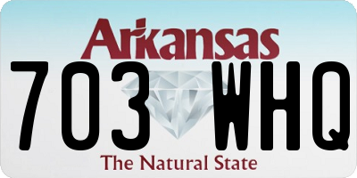 AR license plate 703WHQ